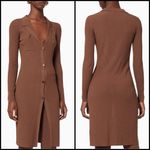 💕AYA MUSE💕 Ravenna Longline Ribbed Knit Cardigan ~ Chocolate Brown Small S NWT Size XS Photo 2