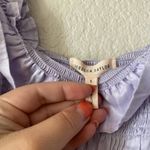 Rebecca Taylor  Smocked Crop Top in Sky Size Small Photo 2