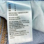 American Eagle  Blue Medium Wash Mid Rise Cotton Stretch Cutoff Jean Short Size 4 Photo 3