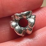 Pandora  Red Poppy Sterling Silver Flower Bead Charm RARE Photo 11