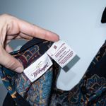 Worthington Vintage  Navy Blue Paisley Midi Swing Size 18 Photo 2