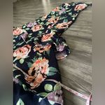 Sequin Hearts  Strapless Navy Floral Dress Photo 8