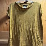 prAna Casual Mustard Yellow Crewneck Women's Short Sleeve Top Size Small GUC Photo 0