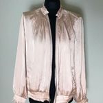 Chico's Chico’s Blush Pink Satin Bomber Jacket Photo 1