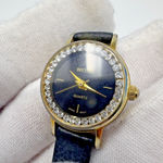 Becora Timewear Watch Quartz Black Dial Crystal Bezel Japan Movt Works 1” Photo 4