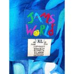 Jams World VTG 90s Floral Mini Dress XL Blue Tropical Hawaiian Sun Dress Photo 2