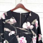 White House | Black Market Womens Dress Floral Bell Sleeve V Neck Shift Size 4 Photo 4
