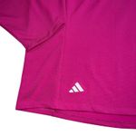 Adidas  Womens Ultimate365 Golf Shirt Long Sleeve Quarter Zip Workout Pink 2XL Photo 3