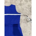 Talbots Women's Petite Dress 1X Blue Sleeveless Floral Hem Trim Casual & Office Photo 7