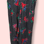 Vintage 80s Randi jumpsuit oversized made in USA cotton blend polka dot floral Black Size L Photo 0