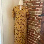 MINKPINK Last chance-  - Mustard Yellow Polka‎ Dot Assymetrical Dress Photo 4