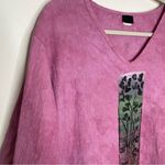 Hand dyed hand painted handmade boho Lagenlook blouse by Heather Reid Clothing Pink Size L Photo 2