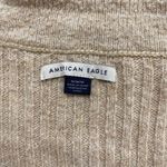 American Eagle Ribbed Button Front Cardigan Women’s Medium – Beige Collared Swea Photo 2