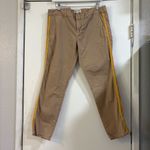 Nili Lotan East Hampton Side Stripe Tape Crop Pants Khaki Tan Preppy Cotton 10 Photo 4