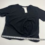 Heartloom  Short Sleeve Top Side Twist Womens Size Medium Black Stretch‎ NEW Photo 8