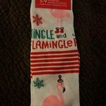 Womens knee high flamingo christmas socks Pink Photo 0