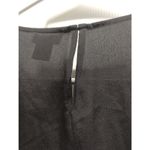 NWT J. CREW Size Medium Top Gray Black Lace Front Scallop Hem Keyhole Back Shirt Photo 3