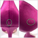 Amina Muaddi  Begum Brooch Pointed Toe Pump Magenta Size 37 NEW Photo 15