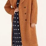 J.Crew Size Large Double Breasted Teddy Sherpa Topcoat in Adobe Clay Brown NEW Photo 0