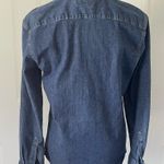 Wrangler Indigo Button-Up Snap Denim Dress Shirt Photo 4