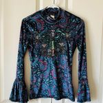 Free People We The Free L'Amour Tee Velvet Sequin Top Sz TP+XS Photo 0