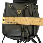 Liz Claiborne Vintage 90's Liz  Mini Black Leather Drawstring Backpack Photo 6