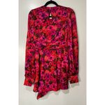 For Love & Lemons  Lauren Long Sleeve Mini Dress Red Pink Florals Size XS NWT Photo 7
