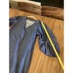 Padova Colombia kaftan denim jean balloon sleeve v neck boho resort Midi dress 6 Blue Photo 9