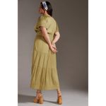 Anthropologie NWT by The Somerset Maxi in Green Lumensilk Satin Edition Dress S Photo 7