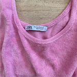 ZARA  hot pink terry crop top Photo 3