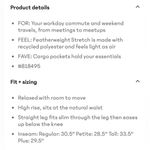 Athleta NWT  High Rise Brooklyn Heights Cargo Pant in Navy Women's 8 Petite Photo 7