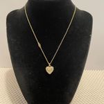 Juicy Couture Gold Plated Pavé Crystal Heart Shaped Pendant/Necklace 16” + 2” Photo 0