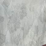 Harvé Benard HARVE BENARD Vintage White 100% Linen Jacquard Midi‎ Pencil Skirt Size 6 Photo 9