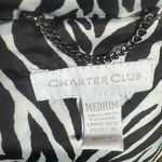 Charter Club zebra animal print quilted puffer vest size medium Photo 5