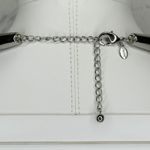 Chico's Rhinestone Silver and Gold Tone Black Braided Cord Necklace β¨ Photo 7