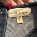 Cloth & Stone Womens Denim Tank Top Medium Structured Button-Back Chambray Blue Photo 3