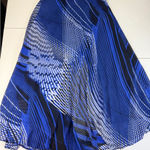 Christopher & Banks  Blue Maxi Skirt Abstract‎ Print Elastic Waist Medium Photo 0