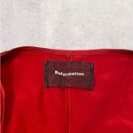 Reformation  100% Silk Red Wrap Mini Dress Photo 2