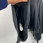 Bisou Bisou  Knit Sweater Poncho Turtleneck Gray one size oversized Photo 6