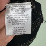 Minnie Rose Black and Gold Golden Horizon Striped Top Blouse Size Medium Photo 6