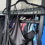 Shona joy Mia One Shoulder Cowl Back Satin Top in Black Photo 5