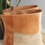 Nicole Gold Brown Baroque Metallic Fabric Leather Ankle Boots Size 7.5 Photo 9