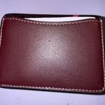 Coach 🩷 Mini Wallet On a Chain - CZ019 Merlot Coated Canvas w/Pink Bow Print NWT Photo 7