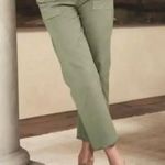 Frank & Eileen  Blackstone Pants size 6 Green Twill Raw‎ Hem Ankle Khakis Photo 0