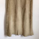 Loft Vintage Suede Leather Dress in Tan Contrasting Black Stitch Photo 5