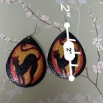 *B2G1 Black Cat Earrings Handmade Spooky Halloween Jewelry Pierced‎ Metal CNK Photo 3