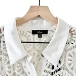 Lulus  Day Off Darling White Crochet Short Sleeve Shirt Dress Sz XL NWT Photo 3