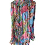 Rachel Roy  Multicolor Floral Maxi Skirt Smocked Waist Hi Low Tropical Sz XS Photo 2