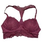 PINK - Victoria's Secret Victoria's Secret PINK mauve pink lace padded wireless bralette size S Photo 0