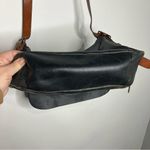 Fossil  Harper flap crossbody bag black leather brown leather strap medium size Photo 13